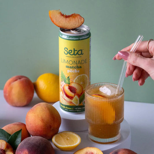 Limonade matcha – pêche - 355ml
