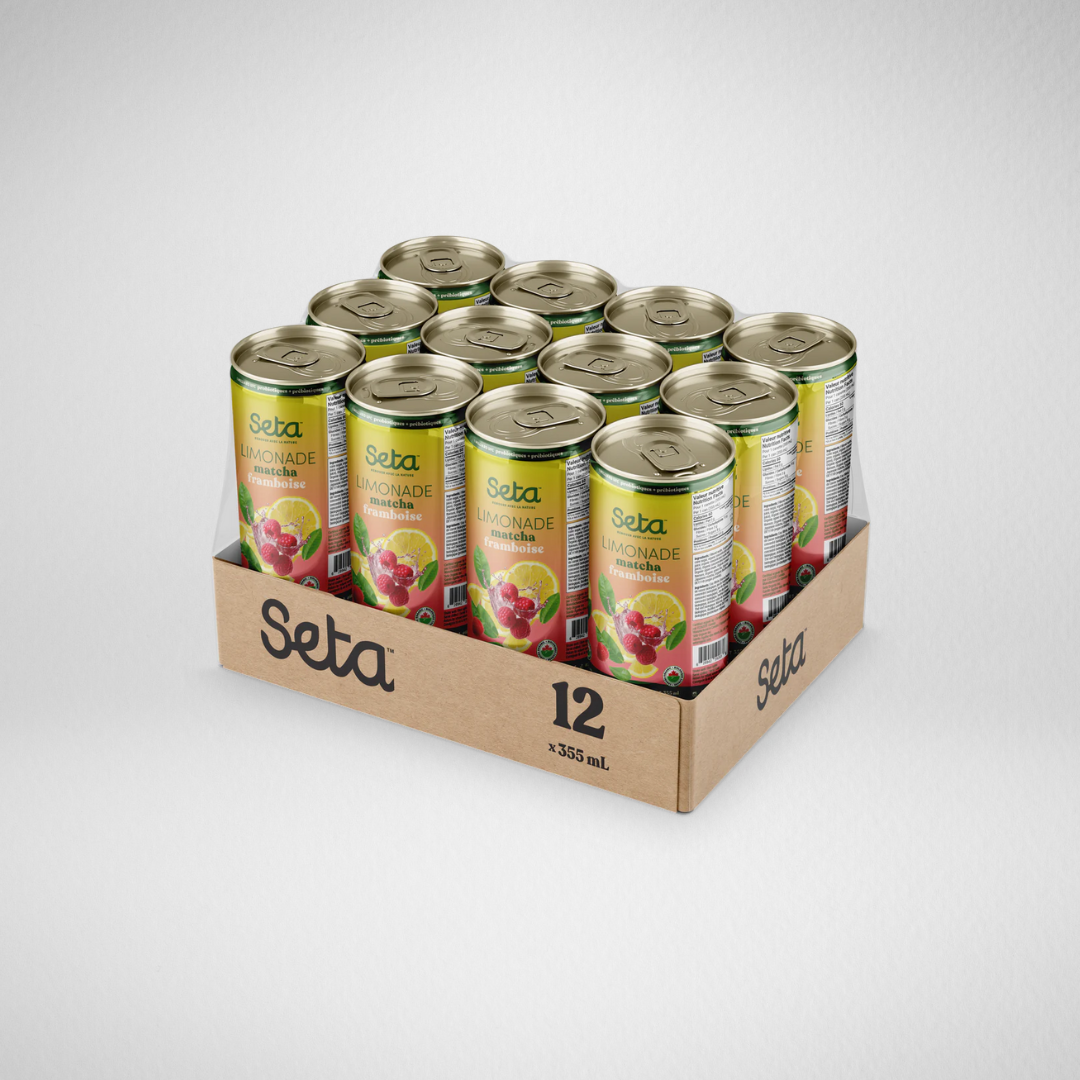 Limonade matcha - framboise - 355ml