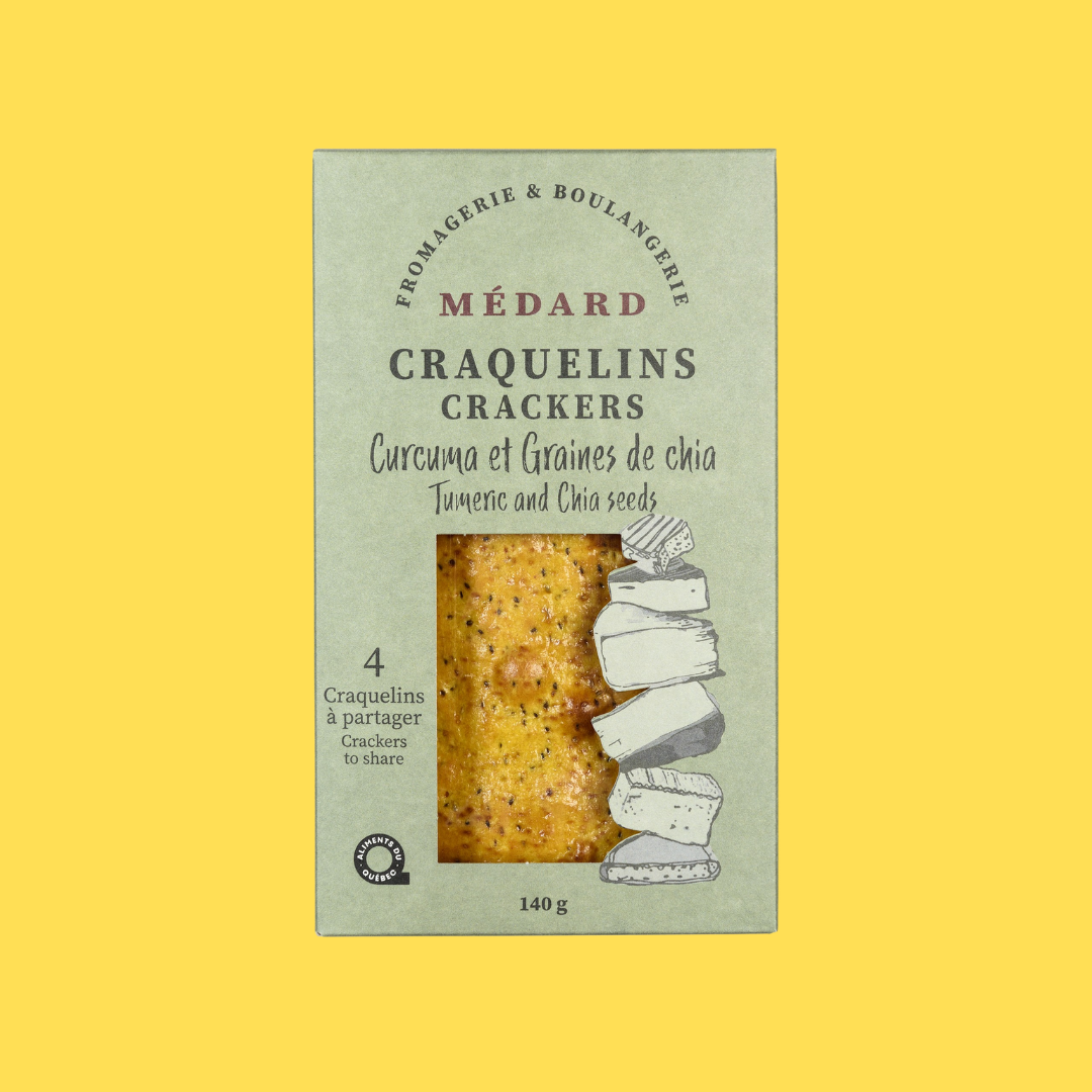 Craquelins curcuma et graines de chia - 140g