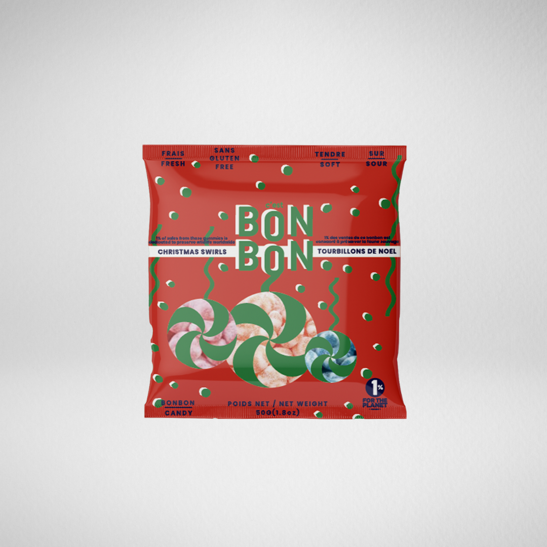 *PRÉVENTE* C'est BONBON - Bonbons Tourbillons de Noël - 50g
