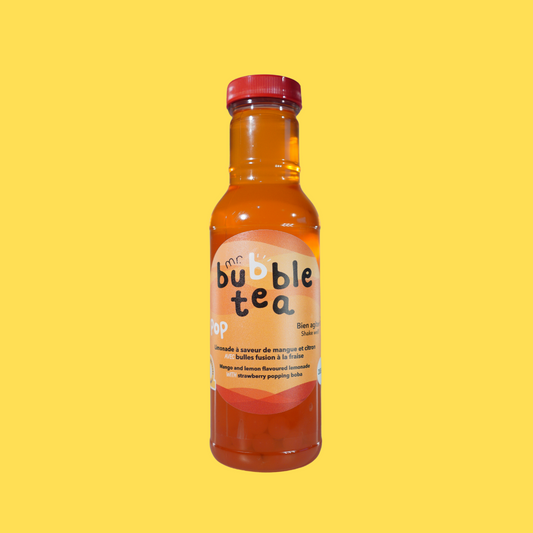 Pop mangue et citron avec bulles fusion fraise - 355ml