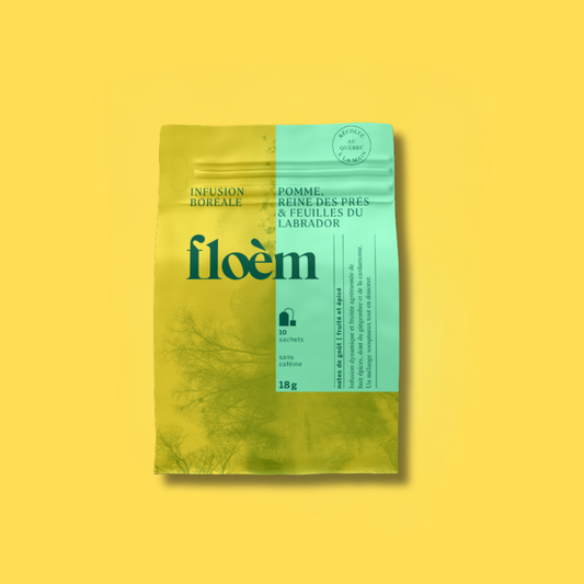 Tisane en sachets - pomme, reine des prés & feuilles du Labrador - 10 sachets (18g)