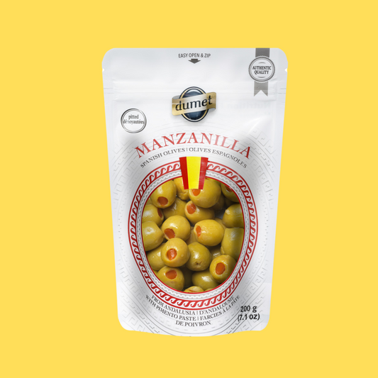 Manzanilla Olives Vertes farcies avec pâte de piment - 200g