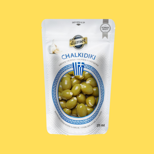 Chalkidiki Green Olives Stuffed with Garlic - 375ml